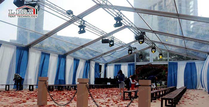 10-30m Clear Span Transparent Party Wedding Tent
