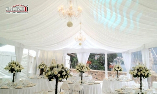 Party tents white lining