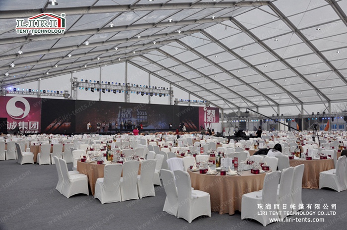 50m span clear top tent