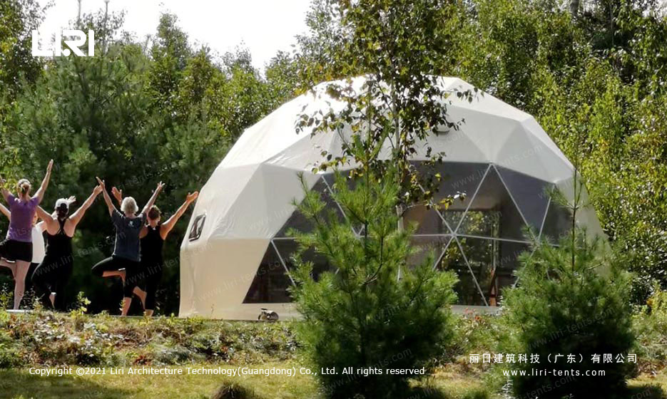 Geodesic dome tent for party event