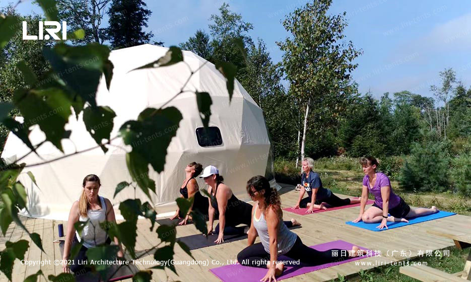 Outdoor yoga enthusiast