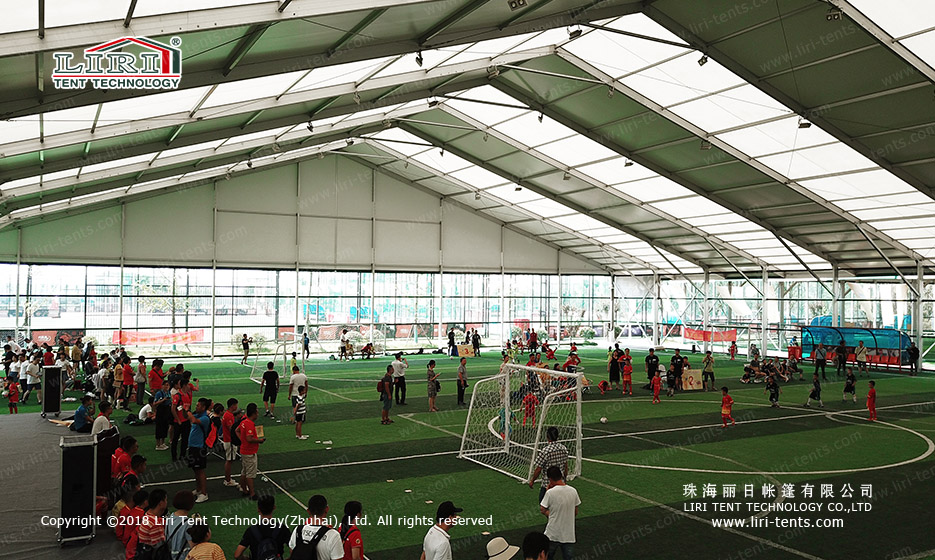 Sports event tents for football pitches