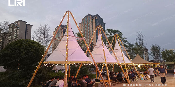 Bamboo Tipi Tent For Specialty Restaurant