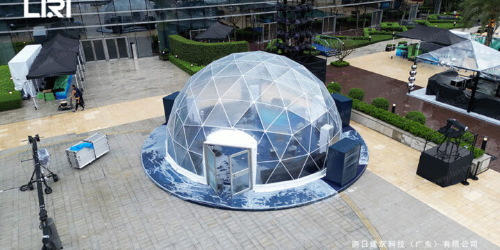 Clear Geodesic Dome | Custom Party Tent Outdoor Reception Room