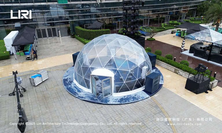 10-meter clear geodesic dome tents