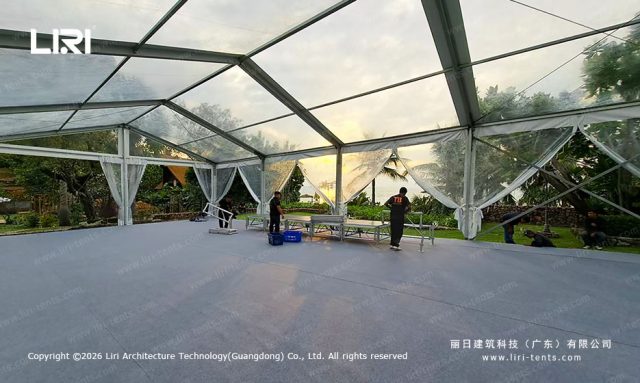 Interior of the LS10x20m Transparent Tent 2