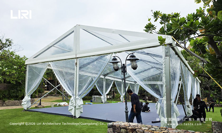 High-quality transparent PVC tent and outdoor party tent solutions. Perfect for small exhibition tent needs with professional ventilation.