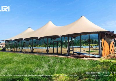 10x25m Tensile Membrane Party Tent: Structural Specifications and Outdoor Hospitality Applications