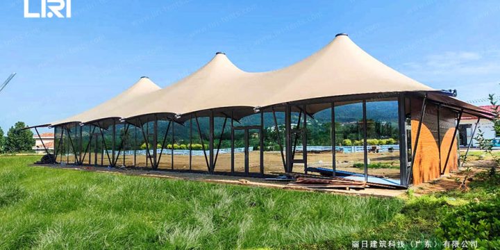 10x25m Tensile Membrane Party Tent: Structural Specifications and Outdoor Hospitality Applications