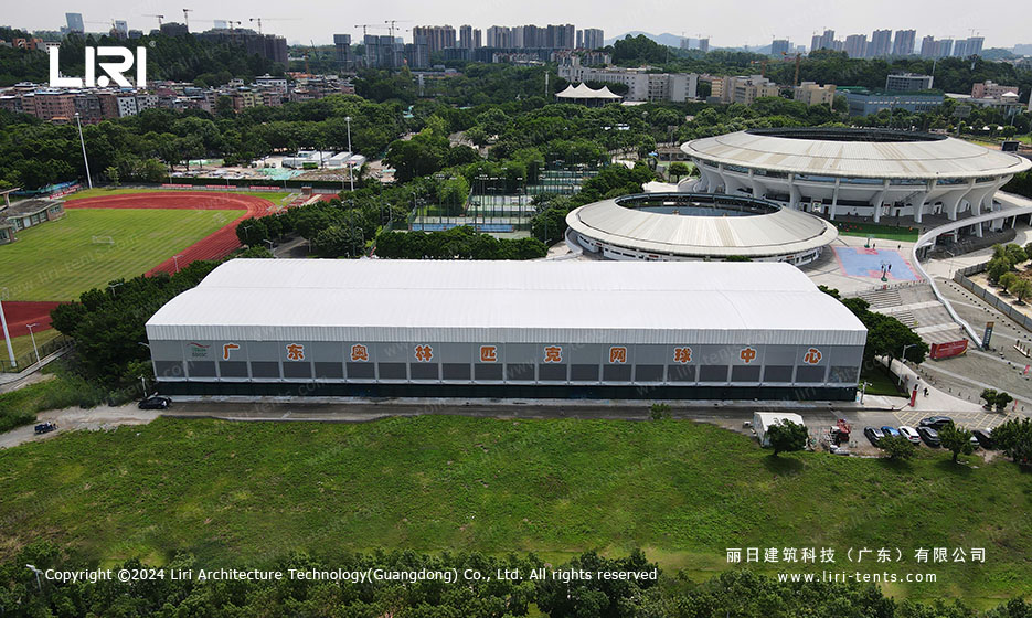 Guangdong Olympic tennis facility covered by aluminum sports hall