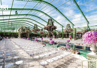 Green-Frame Arcum Aluminum Orangery | 30x40m Glass Wedding Venue