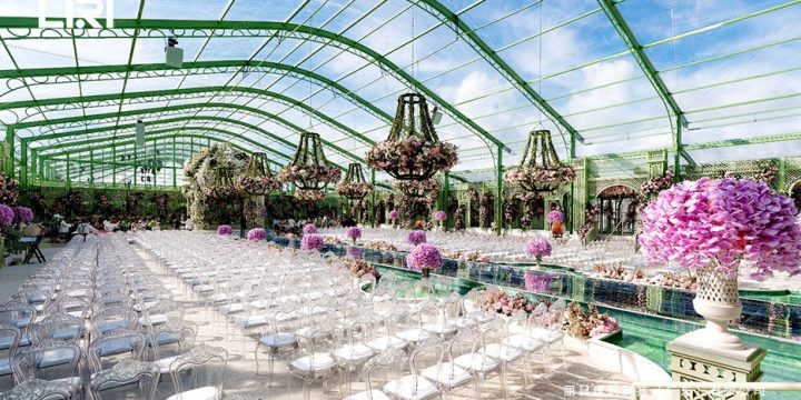 Green-Frame Arcum Aluminum Orangery | 30x40m Glass Wedding Venue