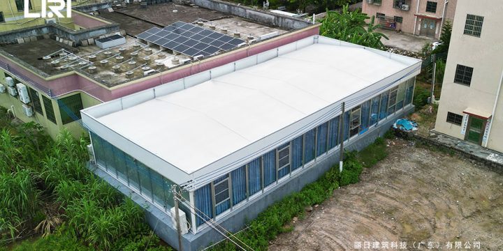 Flat-Roof Meeting Room Tent | A Permanent Modular Structure That Doubles as a Restaurant