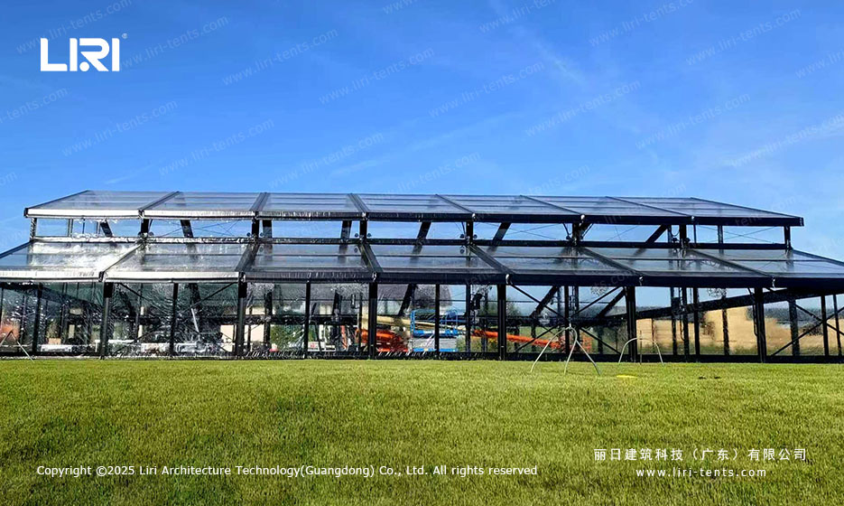 25x35m aluminum orangery full structure in garden setting